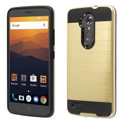 ZTE Max XL, ZTE N9560 Armor Hybrid Case (Gold)